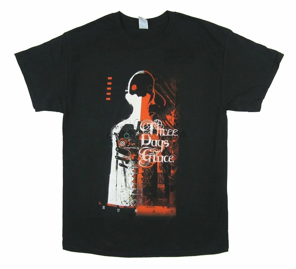 Черная футболка Three Days Grace пятьдесят человек новая официальная группа Merch(1) |