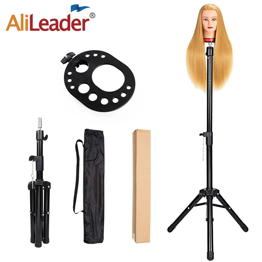 Alileader-Soporte de trípode de 125Cm para maniquí, cabeza de maniquí fuerte y ajustable, soporte para pelucas, entrega rápida desde EE. UU./España