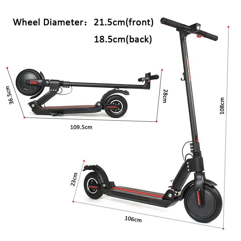 Электрический самокат для взрослых складной Скорость электрический скутер с светодиодный светильник IP54 29 км/ч 120 кг нагрузки 2 колеса скейтборда для электрического велосипеда
