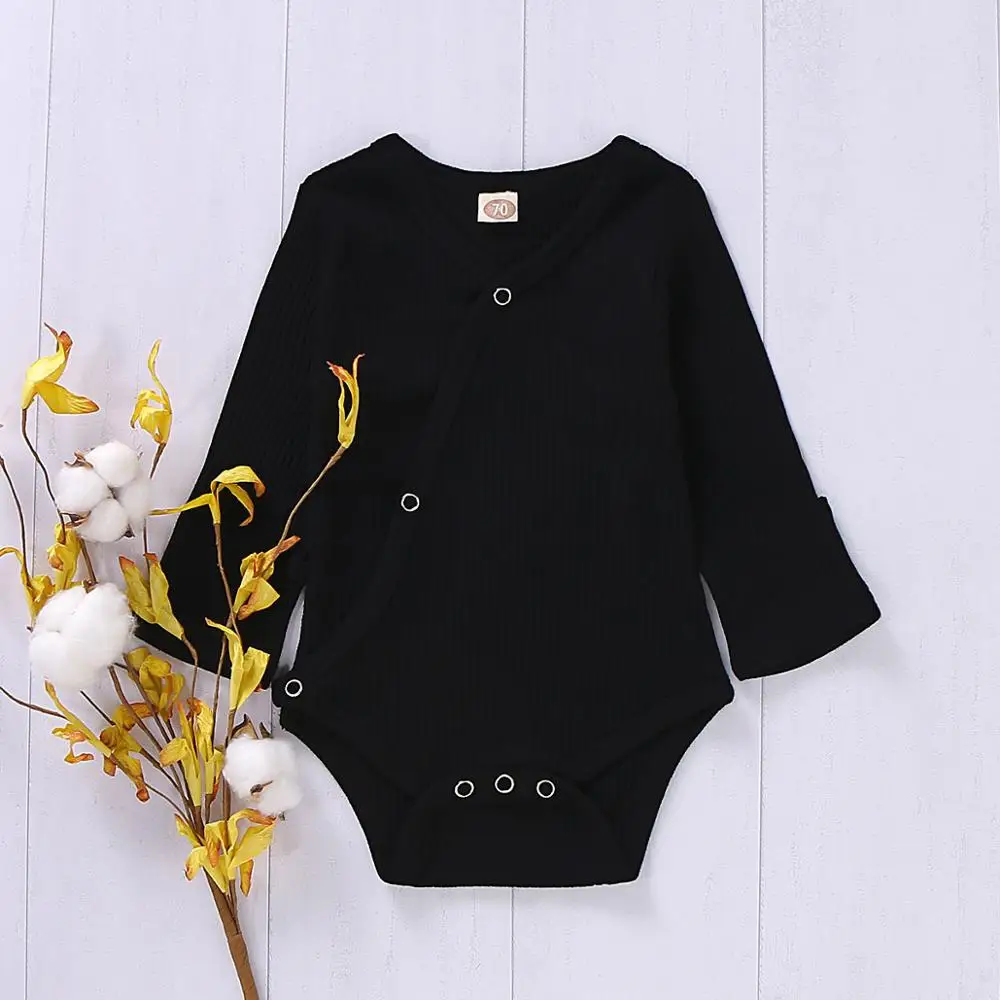 Newborn Baby Bodysuits Long Sleeves Infantil Boys Girls Onesie Body Tops Spring Autumn Solid Toddler Bebes Jumpsuits Kids Clothe