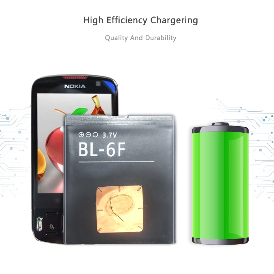 BL 6F телефон Батарея для Nokia 6788 N78 N79 N95 6788I BL6F 1200 мАч + номер
