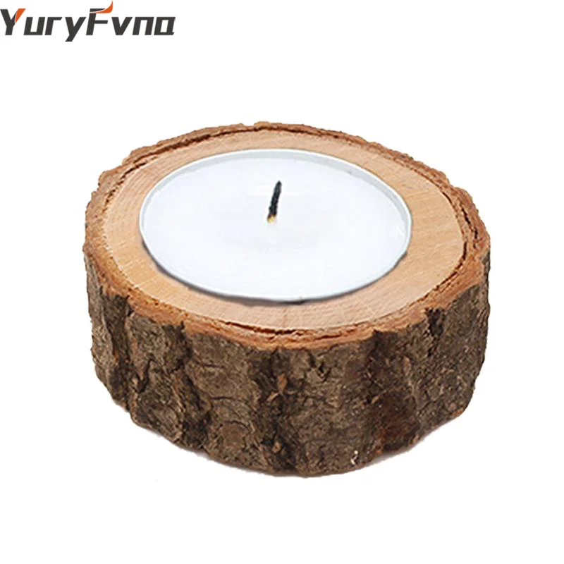 YuryFvna Tea Light Candle Holders Personalized Wooden Candle Holder for Rustic Wedding Party Birthday Holiday Decoration