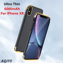 KQJYS, Ультратонкий внешний аккумулятор, зарядная коробка, 6000 мА/ч, для iPhone XR, Мобильный блок питания, внешняя задняя крышка с зажимом, чехол, зарядное устройство