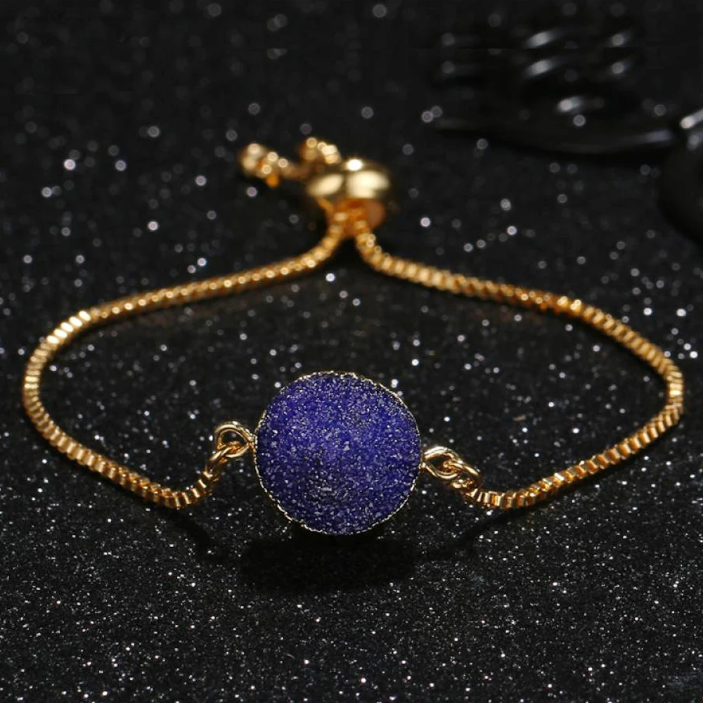 Модные браслеты ShinyGem с подвесками из драгоценных камней Круглый браслет