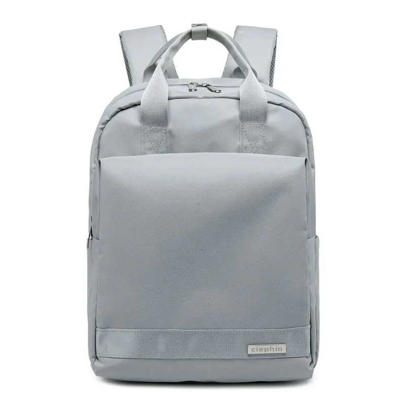 Ciephia водонепроницаемый нейлоновый Повседневный женский рюкзак с несколькими карманами большой емкости для хранения школьные рюкзаки для девочек 15," рюкзаки для ноутбука - Цвет: Светло-серый