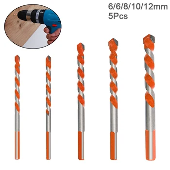 

5pcs Ceramic Wall Tile Drill Set Power Tools Glass Cement Hole Opener