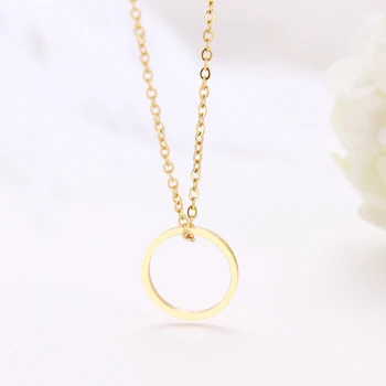 

DOTIFI Stainless Steel Necklace For Women Women Geometric Circles Charm Hollow Ball Necklace Engagement Jewelry