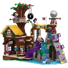 Строительные блоки Друзья 41122 кирпичи Приключения лагерь дерево дом с фигурками игрушки для детей Совместимые legoings