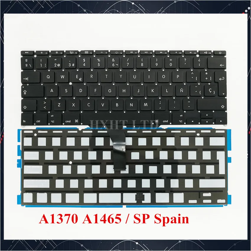 Новинка A1370 A1465 SP испанская клавиатура с подсветкой для Macbook Air 1" A1370 A1465 Клавиатура ноутбука 2011 2012 2013 год