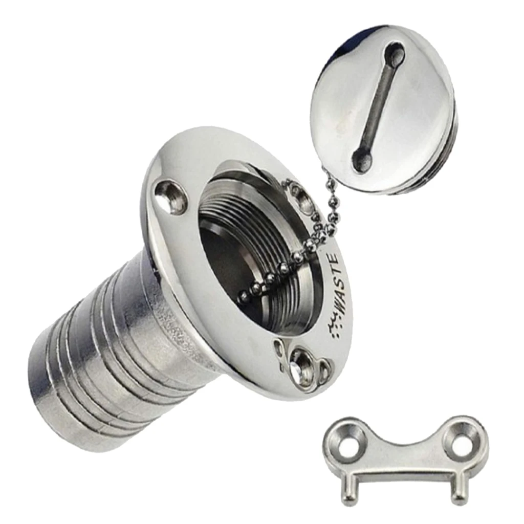 Waste Fuel Deck Filler Made Of Stainless Steel, Filler Neck With Tank Cap And Key, Fit For 38 Mm Fuel Hose
