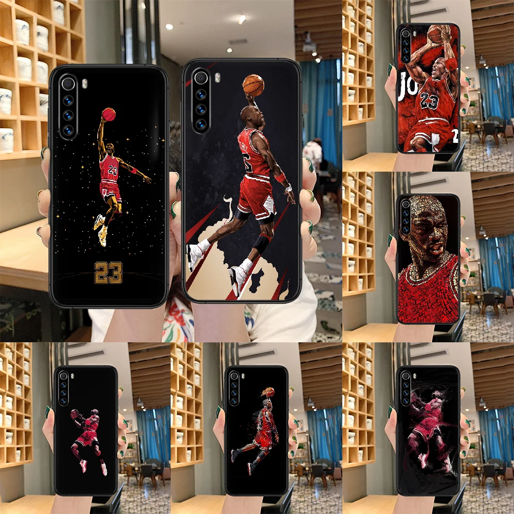 

Basketball Player Trapeze Jordan Phone case For Xiaomi Redmi Note 4A 4X 5 6 6A 7 7A 8 8A 4 5 5A 8T Plus Pro black hoesjes 3D