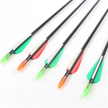 

Fiberglass Arrow 31.5 Inches Diameter 8mm Plastic Feather 6/12/24pcs for Recurve/Compound Bow Archery