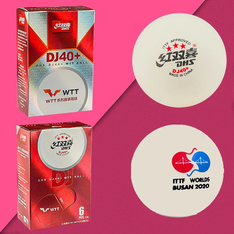 DHS DJ40+ 3-Star BUSAN World TOKYO Games ITTF 3 Star D40+ Tour Table Tennis Ball Plastic ABS Ping Pong Balls -40 | Спорт и