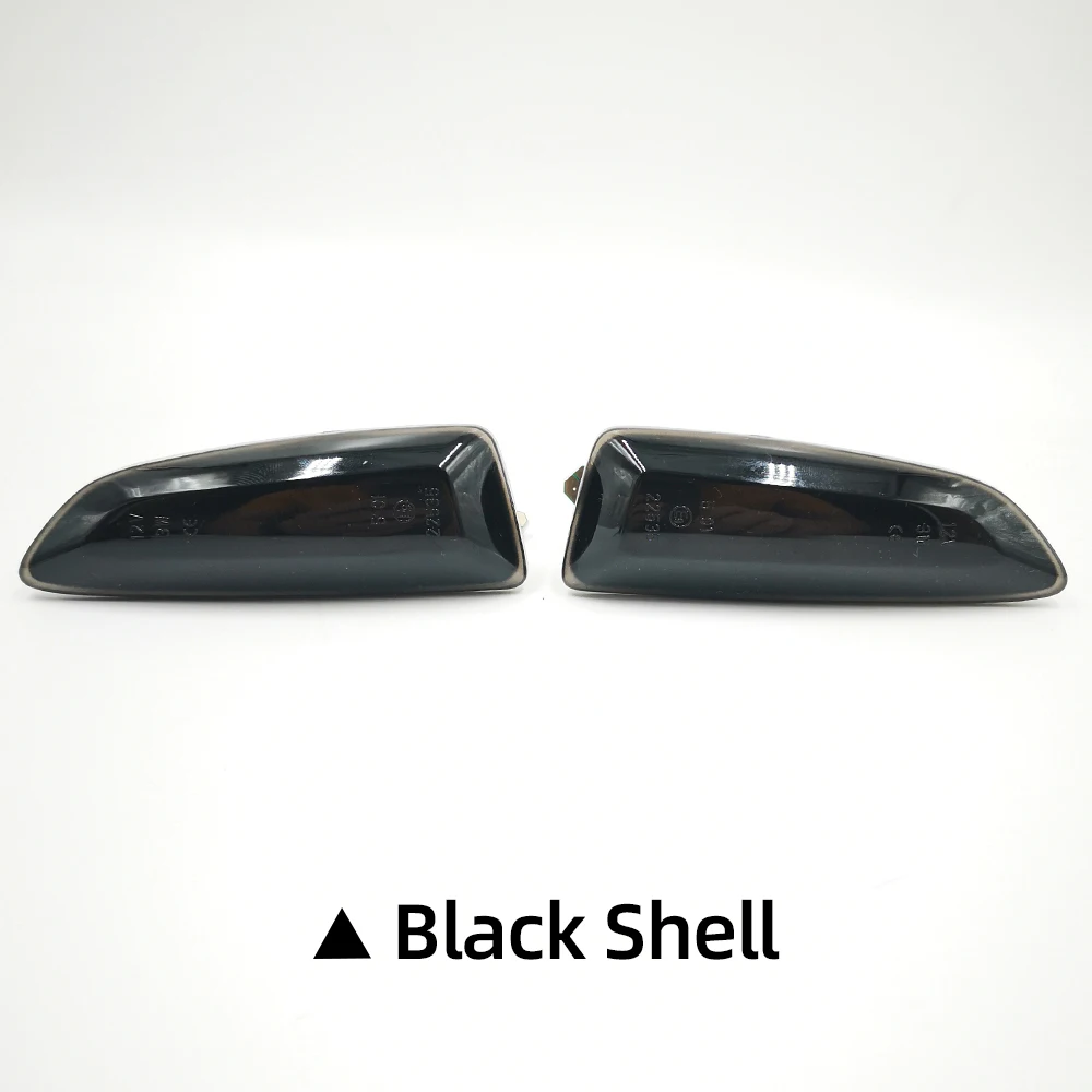 1 комплект, динамические светодиодные, боковые, габаритные фонари 12 В, плавный поворотный сигнальный светильник, боковой ретранслятор, лампа для Opel, для Vauxhall Astra J K - Испускаемый цвет: Black Shell