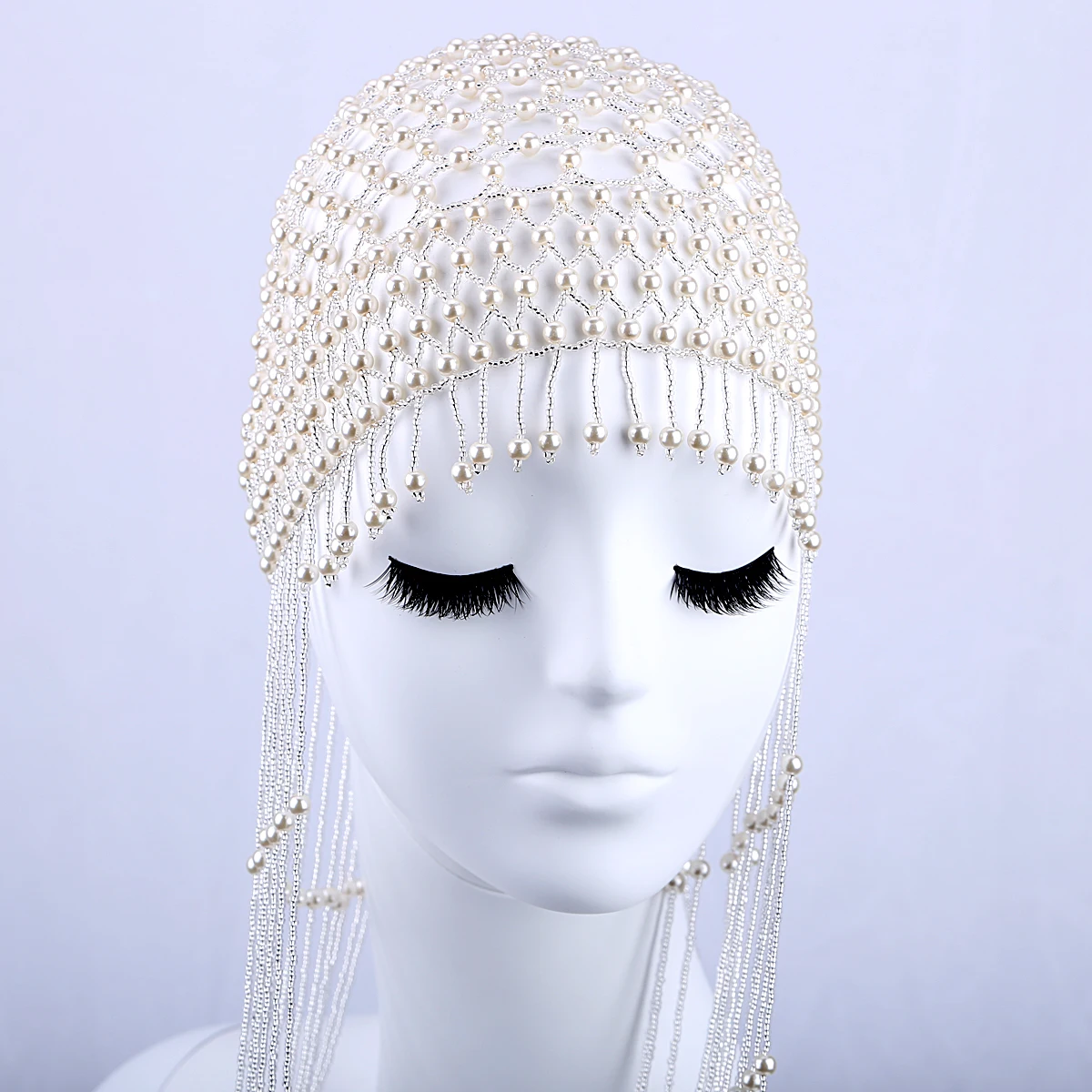 para Mulheres Pérolas Headwrap, Handmade Vertentes Cabeça