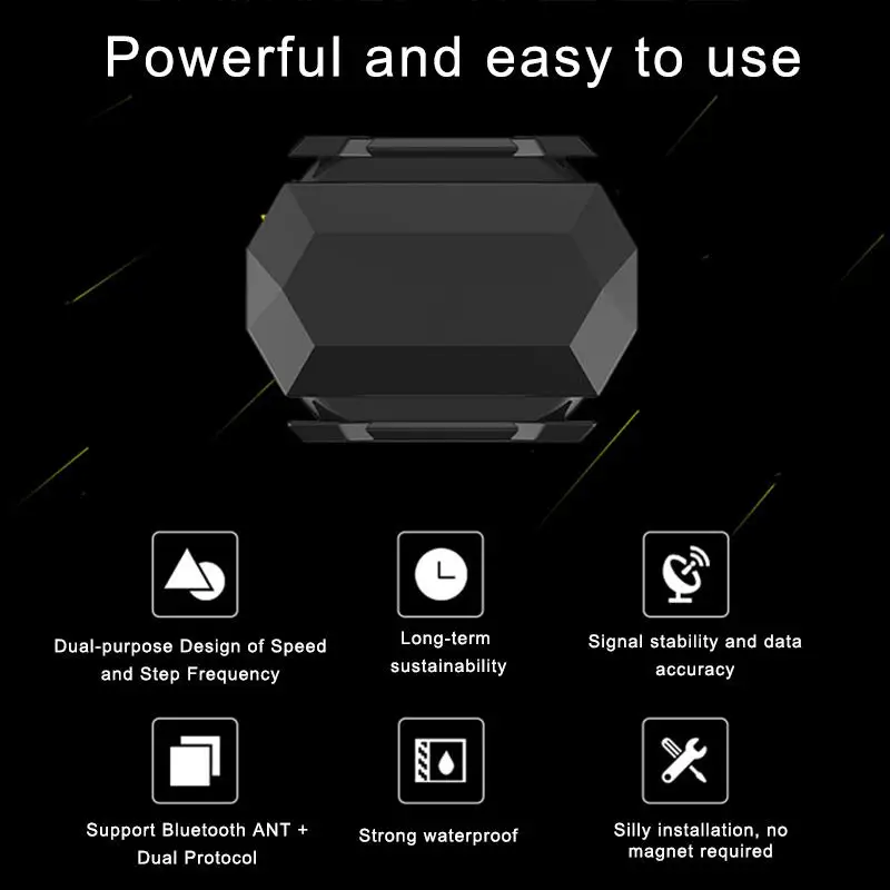 New Outdoor Bicycle Speedometer Bluetooth ANT+ Wireless Speed Cadence Sensor Speedometer Bicycle Equipment