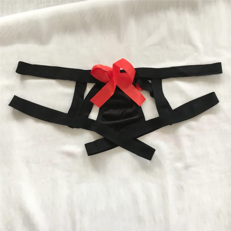 Women Hot Panties Woman Underpant Plus Size Bandage Bowknot G-String T-back For Sex Calcinha Sexy Mutandine Erotic Knickers A20