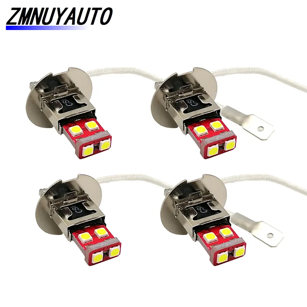 

4X H3 H1 светодиодный фонарь 6 3030SMD супер яркий автомобильный противотуманный светильник 12V 6000K белый авто DRL дневная ходовая лампа для вождения