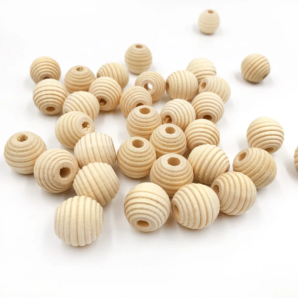 

Jewelry Making DIY Crafts 6-20mm Thread Wood Round Beads Loose Spacer Kids Toys Spacer Beading Bead Baby Nursing Accessories Toy
