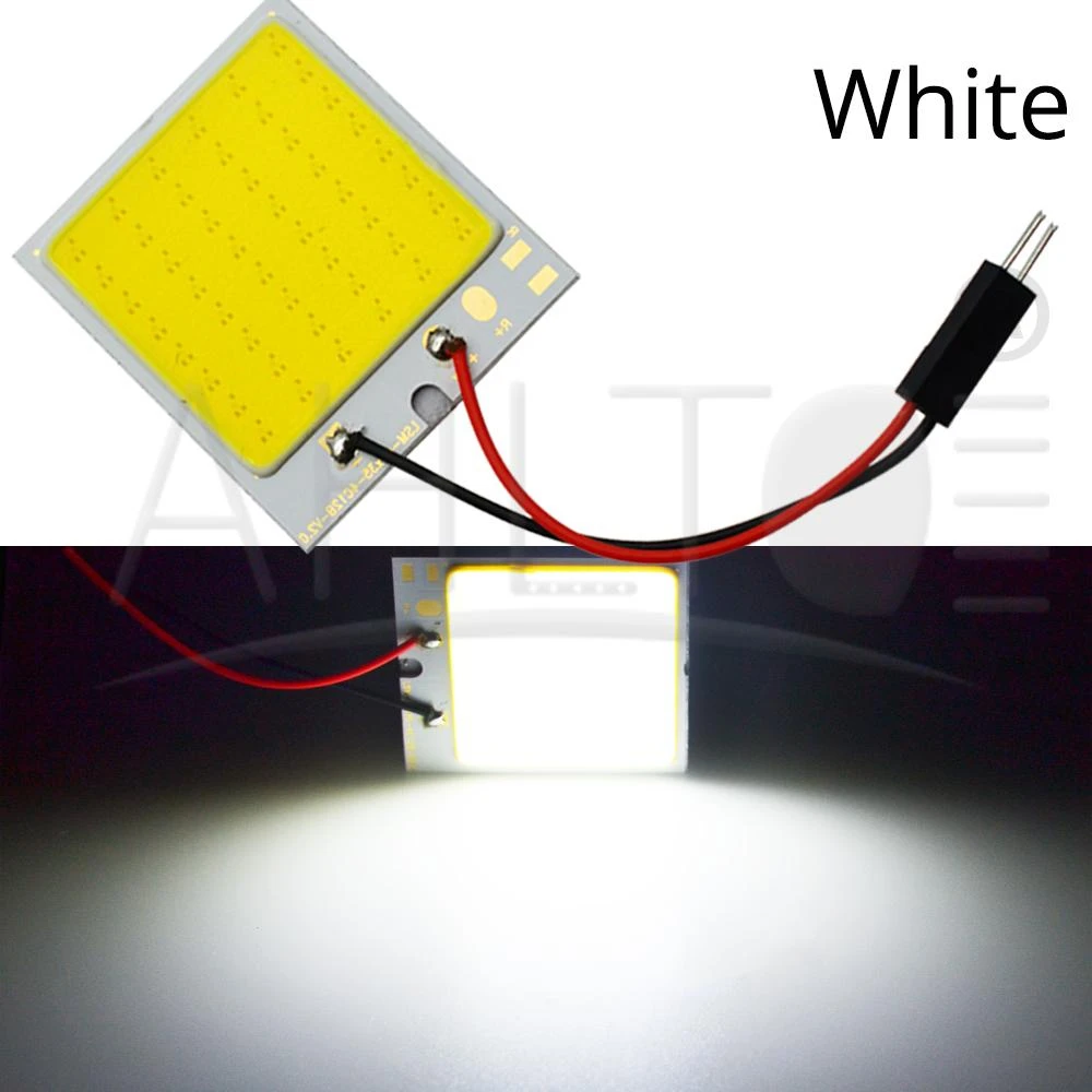 Разноцветный светодиодный светильник T10 C5W COB 48SMD для чтения с чипом Автомобильный