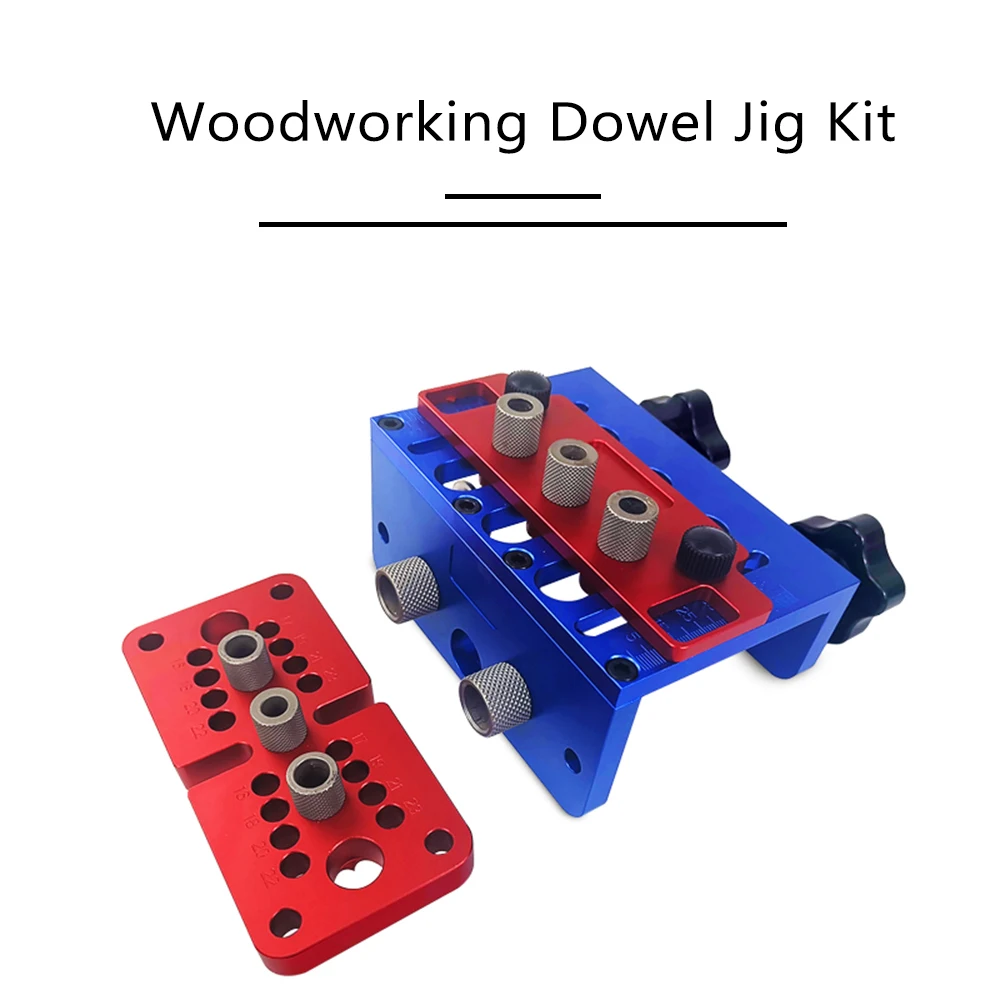 

Woodworking Dowel Jig Kit Drilling Locator 3-in-1 Hole Jig System Hole Puncher Punch Locator Doweling Jig Set