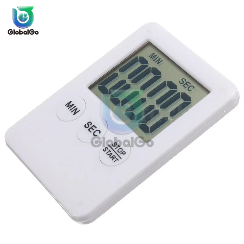 Super Thin LCD Digital Screen Kitchen Timer Square Cooking Count Up Countdown Alarm Sleep Stopwatch Clock Sport