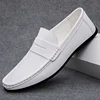 Spring Autumn Mens Casual Leather Loafers Men Loafer Shoes Mocasines Hombre Mocassini White Black Slip-On Big Size Dropshipping 1