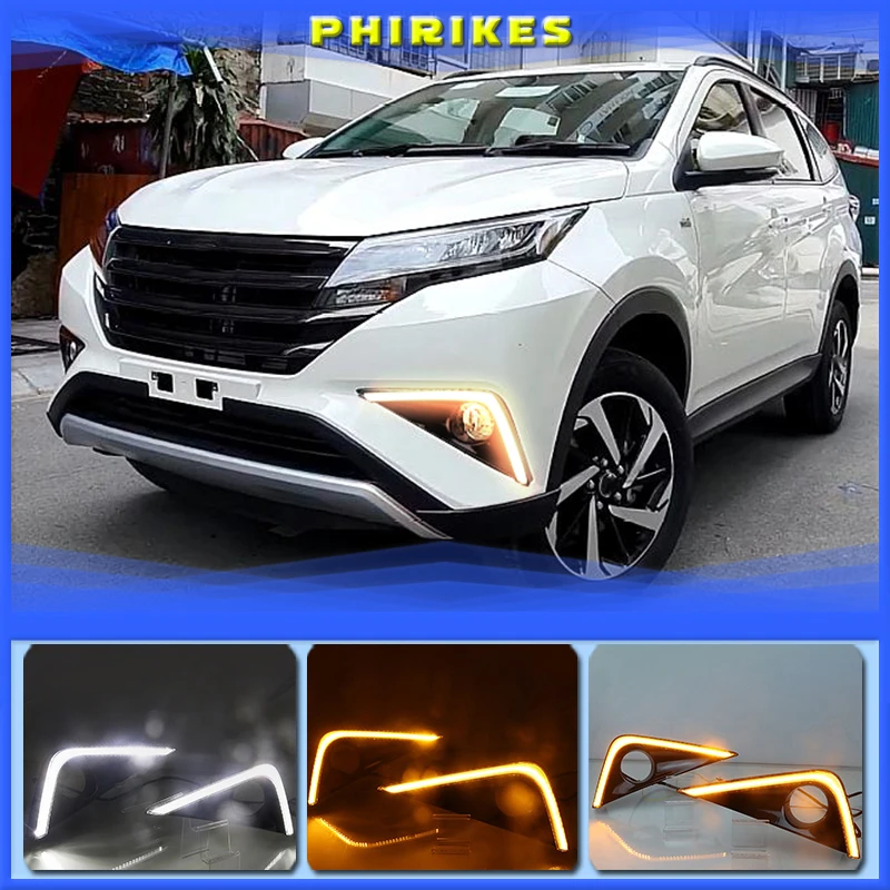 

Для Toyota Rush 2019 2020, светодиодсветодиодный дневные ходовые огни, противотуманные фары DRL