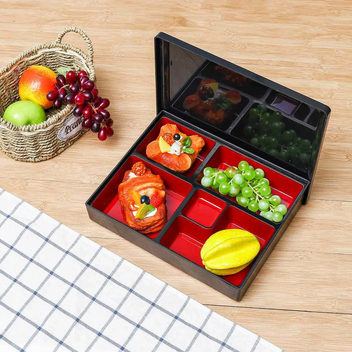 Bento Box японские Ланч-боксы многоразовые рисовые суши общественное питание контейнер для хранения экологически чистые отсеки Портативный Bento Box