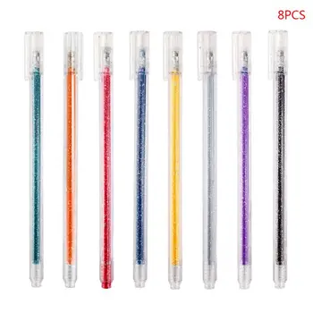 

8pcs Kawaii Bullet Flash Gel Pen Neutral Marker Student Writing Tool Stationery