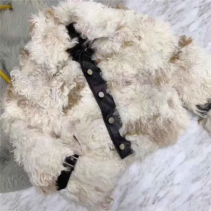 Короткие Стиль из натуральной овечьей кожи куртка Для женщин Зимний толстый теплый натуральный мех норки Обувь с овечьей шерстью пальто с мехом