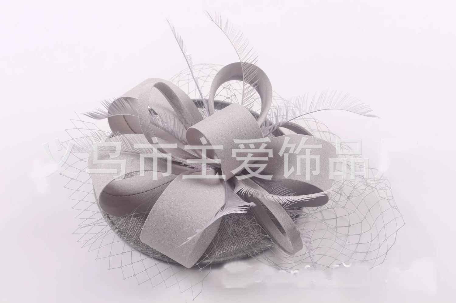 light gray Mingli Tengda винтажные Свадебные шляпы и вуалетки для невесты Элегантные Свадебные шляпы для женщин Свадебные аксессуары для волос шляпка Mariage - Цвет: light gray