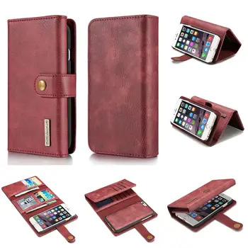

Luxury Flip Leather Wallet Case Cover Retro Crack three fold Protective case Mobile Phone Holster For iphone 6s 7 8 Plus X XR XS