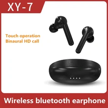 Стерео xy-7, беспроводные Bluetooth 5,0 наушники, бинауральные, настоящие, tws, smart touch, шумоподавление, вызов, длительный срок службы, удобная одежда
