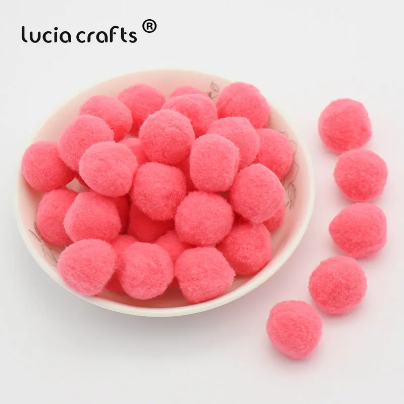 Lucia crafts 500-1000 шт./лот 8 мм смешанный Мягкий круглый образный шарик-помпон пушистый помпон для детей DIY Одежда ручной работы K0303