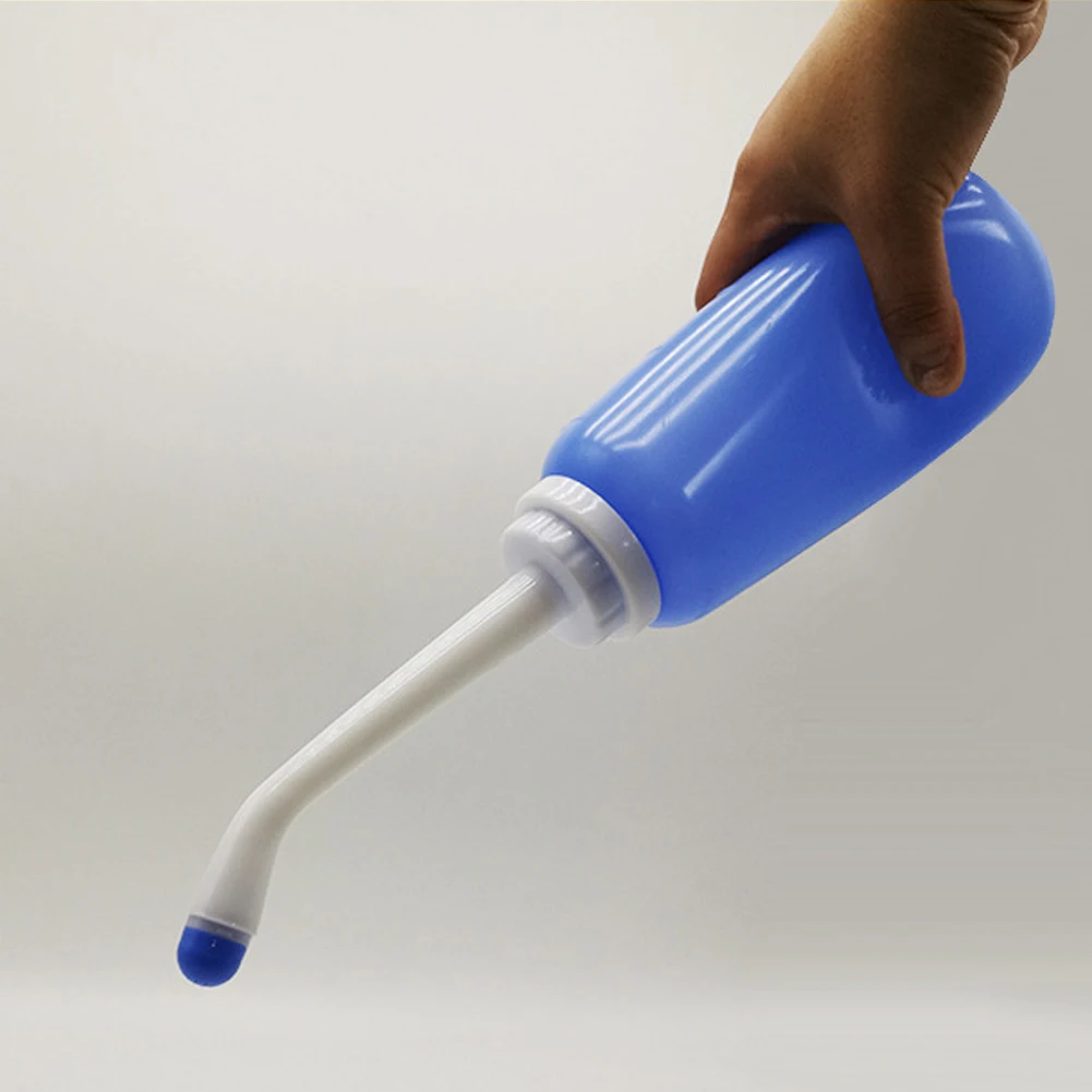 500ml Handheld Portable Home Sprayer Bidet Washing Pregnant with 2 Long NozzlesLarge Capacity Toilet Travel Personal Cleaner