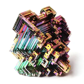 

80-180g Natural Bismuth Rainbow Colorful Meltal Cluster Mineral Specimen Home Ornament Hand Made Jewelry