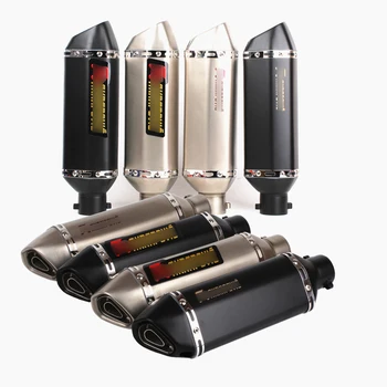 

51mm Universal Exhaust Tips Escape Pipe Muffler Tail Tube for Motorcycle ATV Dirt Street Bike with Removable DB Killer Baffle