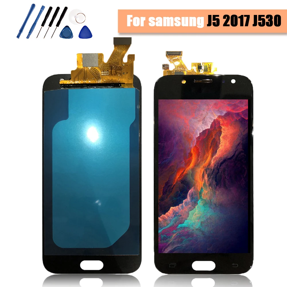 

100% tested Work For Samsung J5 Pro 2017 J530 LCD Display AMOLED Touch Screen Assembly Replacement For Samsung J530 J530F LCD
