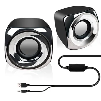 

EZEEY Mini Computer Speakers Stereo USB Wired Powered for PC/Laptops/Smartphone Multimedia Speaker