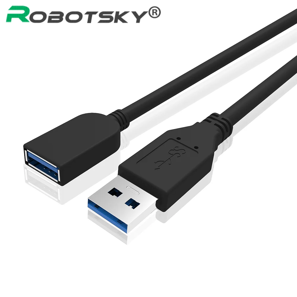 Универсальный USB 3 0 Удлинительный кабель м/1 м штекер гнездо для компьютера ПК
