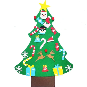 

DIY Felt Christmas Tree Christmas Decoration for Home New Year Gifts Kids Christmas Ornaments Wall Hanging Navidad Xmas tree Toy