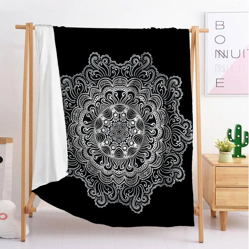 

Indian pattern summer mexican pink luxury animal crossing fabricfuzzy blanket for bed custom photo weighted tapestry throw