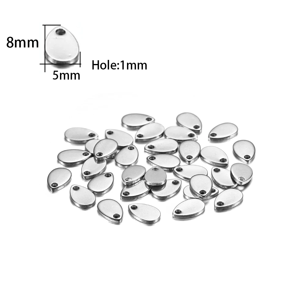 10-50pcs 6-30mm Stainless Steel Charms Round Dog Tag Pendant Stamping Blanks Pendants For Custom Necklaces DIY Jewelry Making 