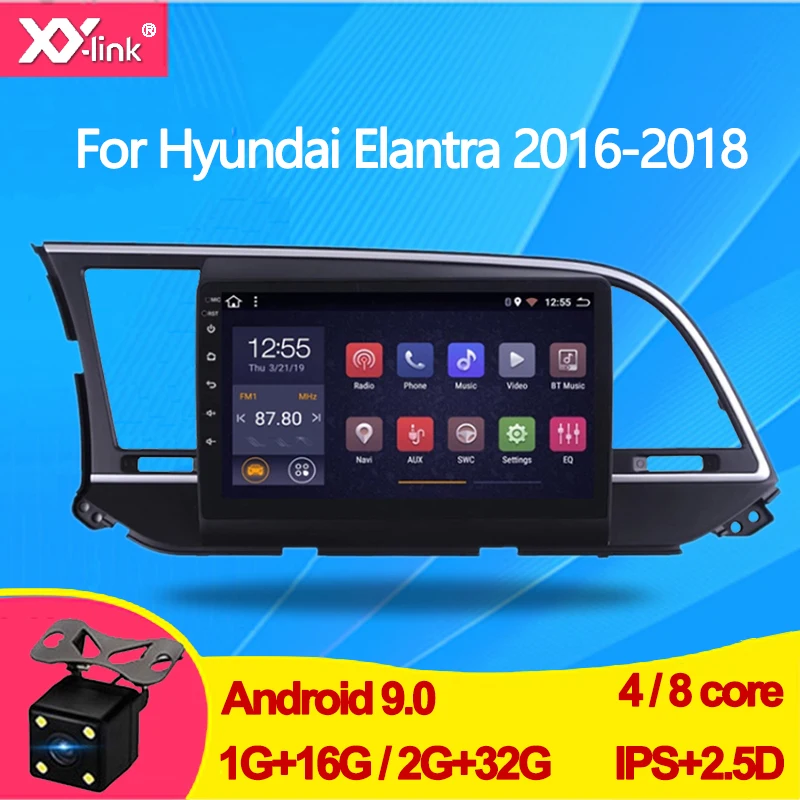 Автомагнитола Android 9 0 dvd плеер gps навигация мультимедийная система для Hyundai Elantra 2016