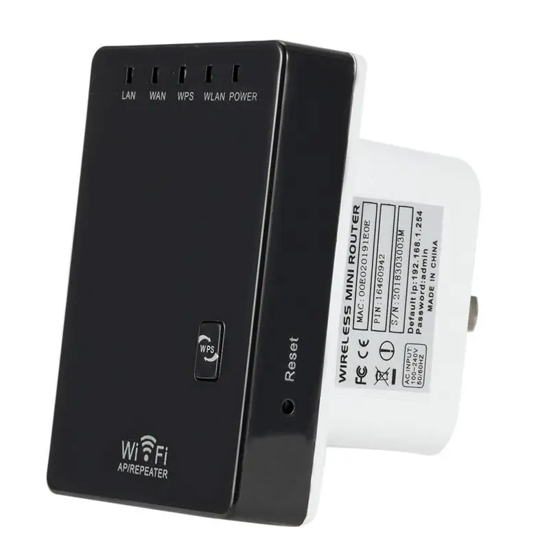 

DishyKooker 300M Signal Amplifier Wireless WIFI Range Extender Repeater Signal Booster Network Router with Dual Port