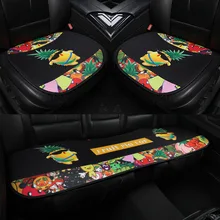 3 шт./компл. автомобильный коврик, Чехол для сидения, защита мультяшного автомобиля, подушка для сиденья, универсальные автомобильные чехлы для сидений, подходят для большинства автомобильных салонов