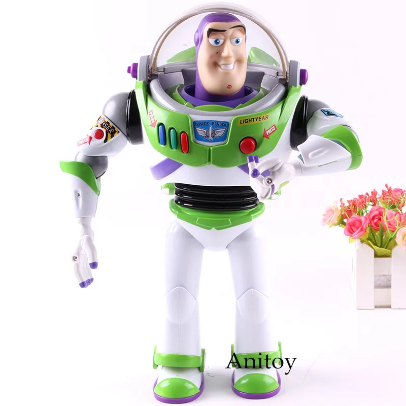 

Action Figure With LED Light Talking Buzz Lightyear Toy Story PVC Movie Collection Model Toy 30cm