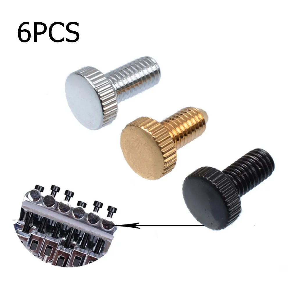 

6 Pcs Electric Guitar Tremolo Bridge Fine Tuning Screws For Floyd Rose 5mm Guitar Locking Nut Mounting Screws Bolts Accessories