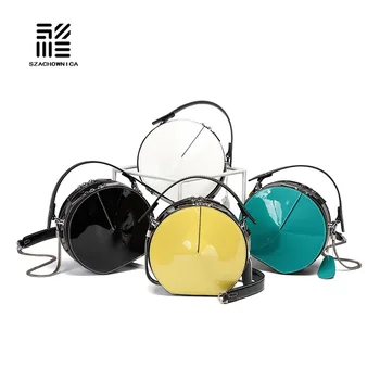 

Small round Bag Genuine Leather Women's Bag Cute Simple Fashion round Leather New Korean Style Women's Shoulder Messenger Bag